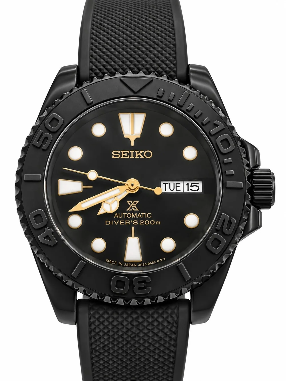 Custom Seiko Mod Automatic Diver • Black & Gold • NH36 • Built by Jonathan JP